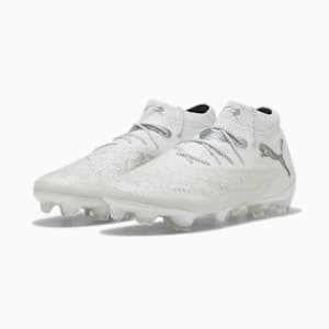 Chaussures de soccer à crampons pour terrain ferme FUTURE 8 ULTIMATE Homme, PUMA White-Matte Silver, extralarge